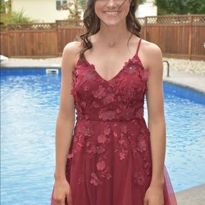 Maroon hoco dress!